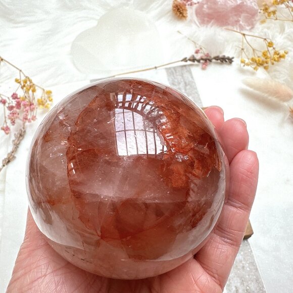 Gorgeous Hematoid Quartz Sphere - Picture 2 of 10
